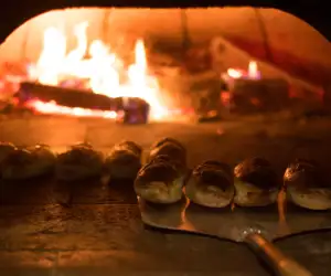 rolls cooking in the oven